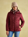 Kenley Dark Red Showerproof Padded Coat with Hood