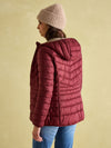 Kenley Dark Red Showerproof Padded Coat with Hood