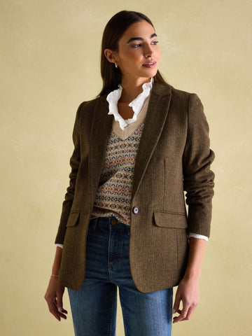 Bramble Brown Tweed Blazer