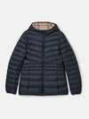 Kenley Navy Showerproof Padded Coat with Hood