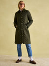 Rosewell Khaki Green Showerproof Longline Diamond Quilted Coat