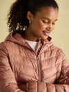 Kenley Pink Showerproof Padded Coat with Hood