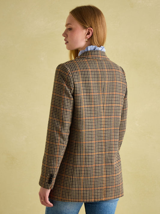 Hackmore Check Relaxed Fit Wool Blend Tweed Blazer