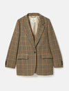 Hackmore Check Relaxed Fit Wool Blend Tweed Blazer