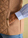 Minx Tan Showerproof Diamond Quilted Gilet