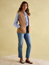 Minx Tan Showerproof Diamond Quilted Gilet