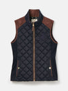 Braemar Luxe Navy Showerproof Diamond Quilted Gilet