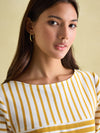 New Harbour Yellow/ Cream Boat Neck Breton Top