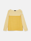 New Harbour Yellow/ Cream Boat Neck Breton Top