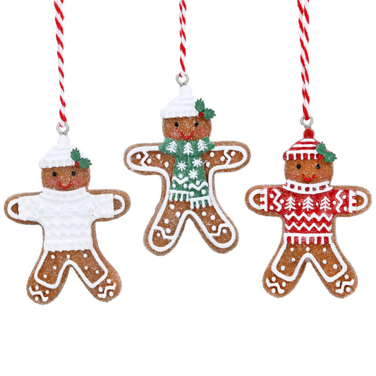 Gingerbread Man with Jumper/Hat Resin Decoration (6cm)