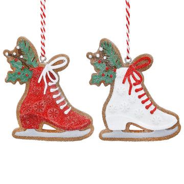 Gingerbread Skating Boots Resin Decoration (7cm)