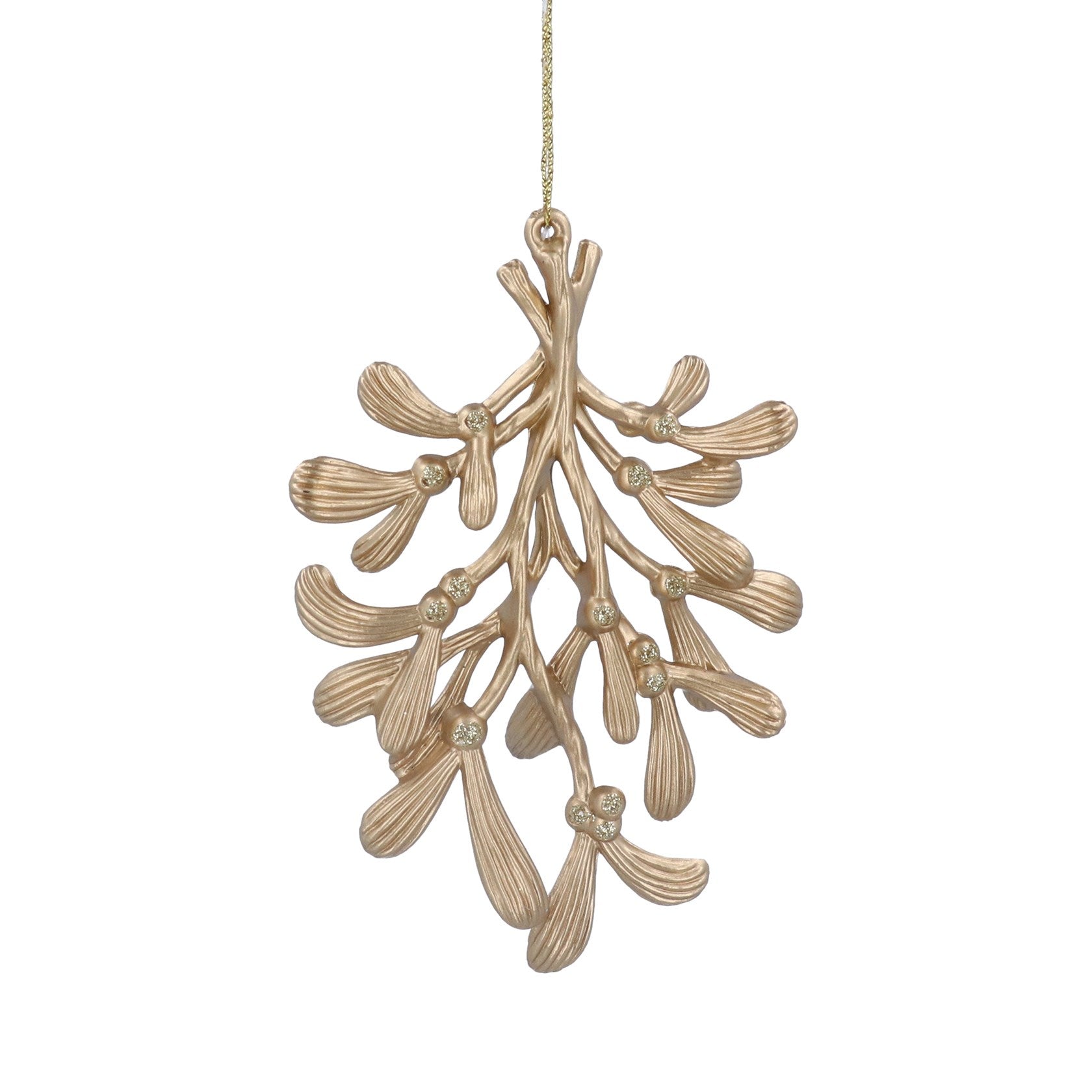 Acrylic Mistletoe Branch Dec/Gold
