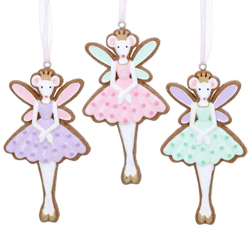 Pastel Gingerbread Mouse Resin Decoration (9cm)