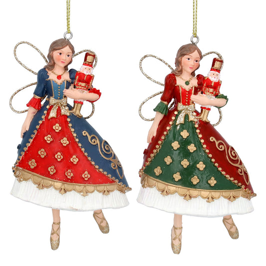 Fairy with Nutcracker Resin Decoration (11cm)