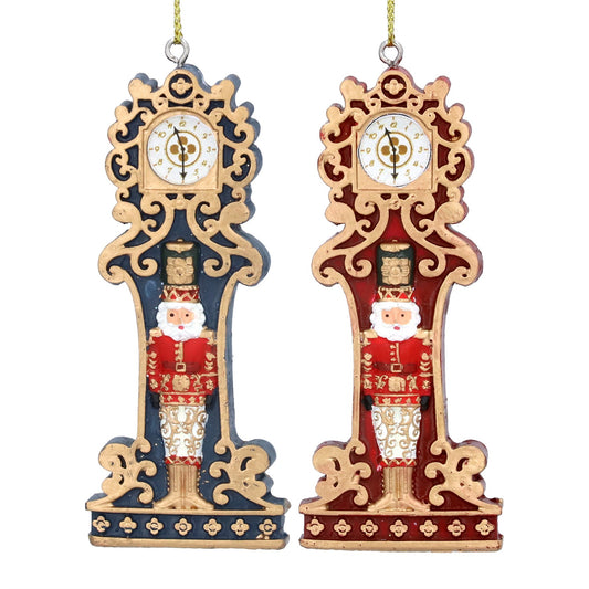 Clocks with Nutcracker Resin Decoration (11cm)