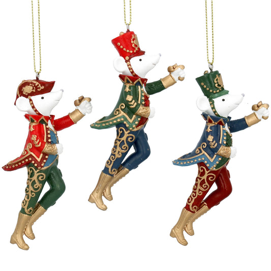 Soldier Mice Resin Decoration