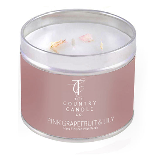 Tin Candle Pastel - Pink Grapefruit & Lily