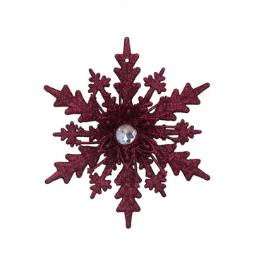 Burgundy Sparkling Layered Star Acrylic Decoration (13cm)