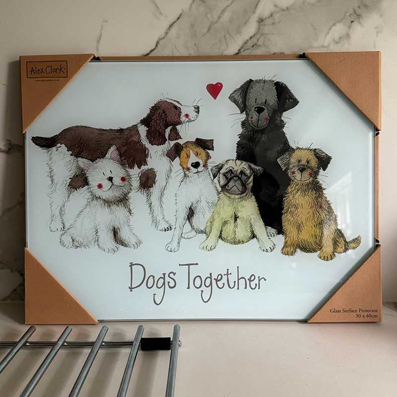 Dogs Together Glass Worktop Saver