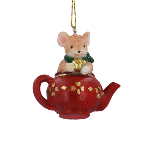 Mouse in Teapot Resin Decoration (5cm)