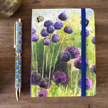 Alliums and Bees Small Chunky Notebook