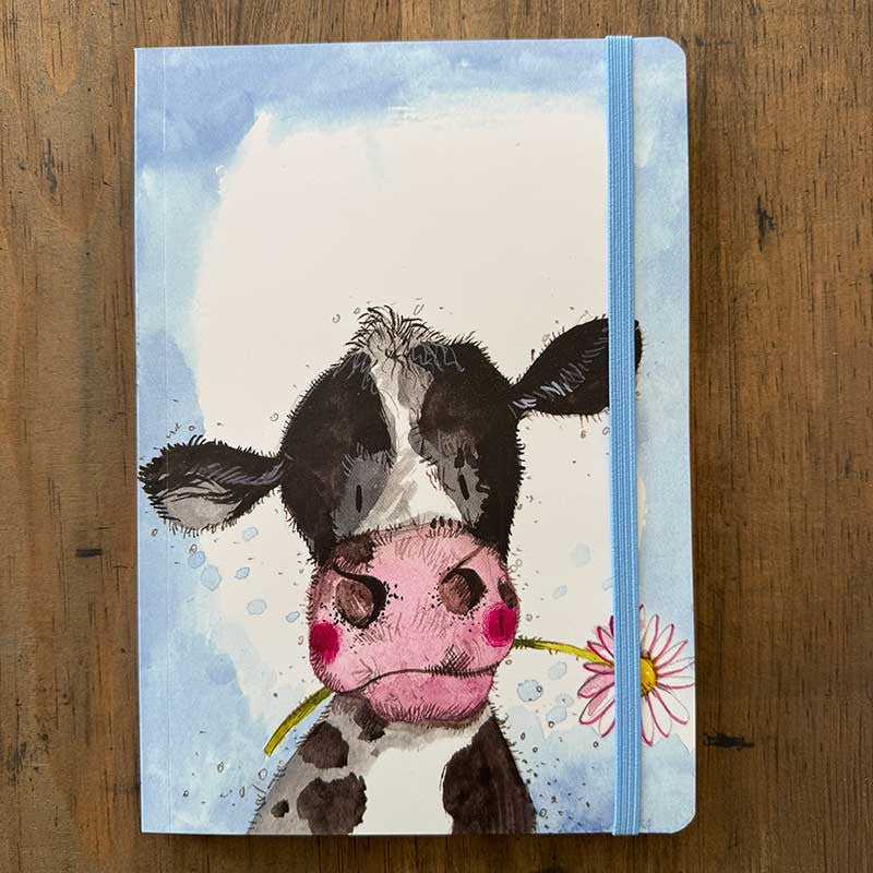 Cow and Daisy Large Notebook