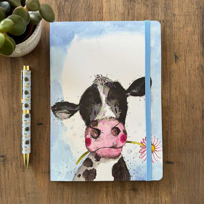 Cow and Daisy Large Notebook