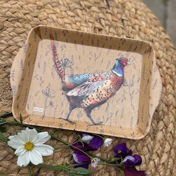 Pheasant Small Melamine Tray