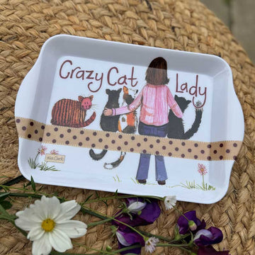 Crazy Cat Lady Small Melamine Tray
