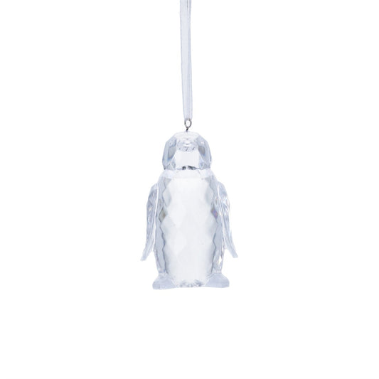 Clear Penguin Acrylic Decoration (7cm)