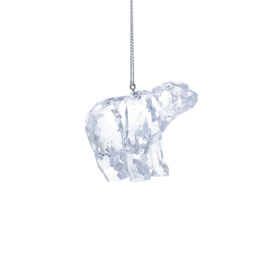 Clear Polar Bear Acrylic Decoration (5cm)