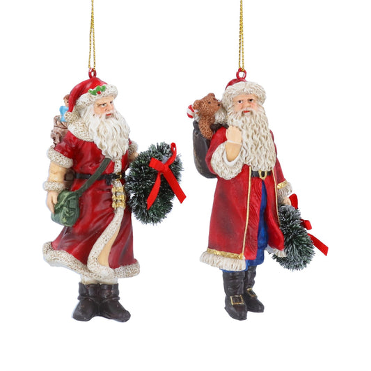 Nostalgia Santa with Wreath Resin (10cm)