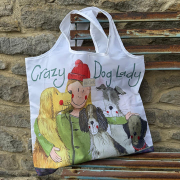 Crazy Dog Lady Reusable Shopping Bag