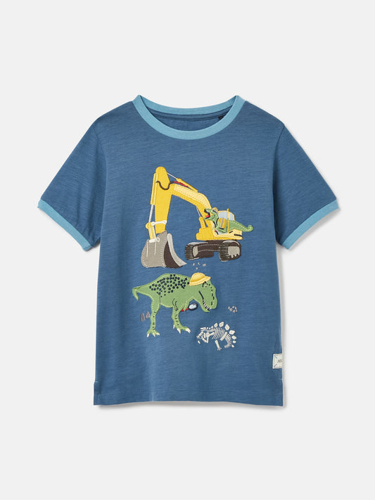 Archie Blue Dinosaur Artwork T-Shirt
