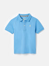 Woody Blue Pique Cotton Polo Shirt