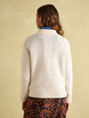 Bernie Cream Crew Neck Textured Jumper