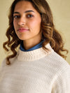 Bernie Cream Crew Neck Textured Jumper