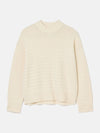 Bernie Cream Crew Neck Textured Jumper