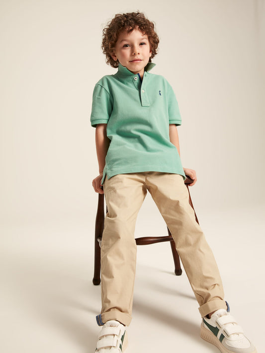 Woody Green Pique Cotton Polo Shirt