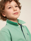 Woody Green Pique Cotton Polo Shirt