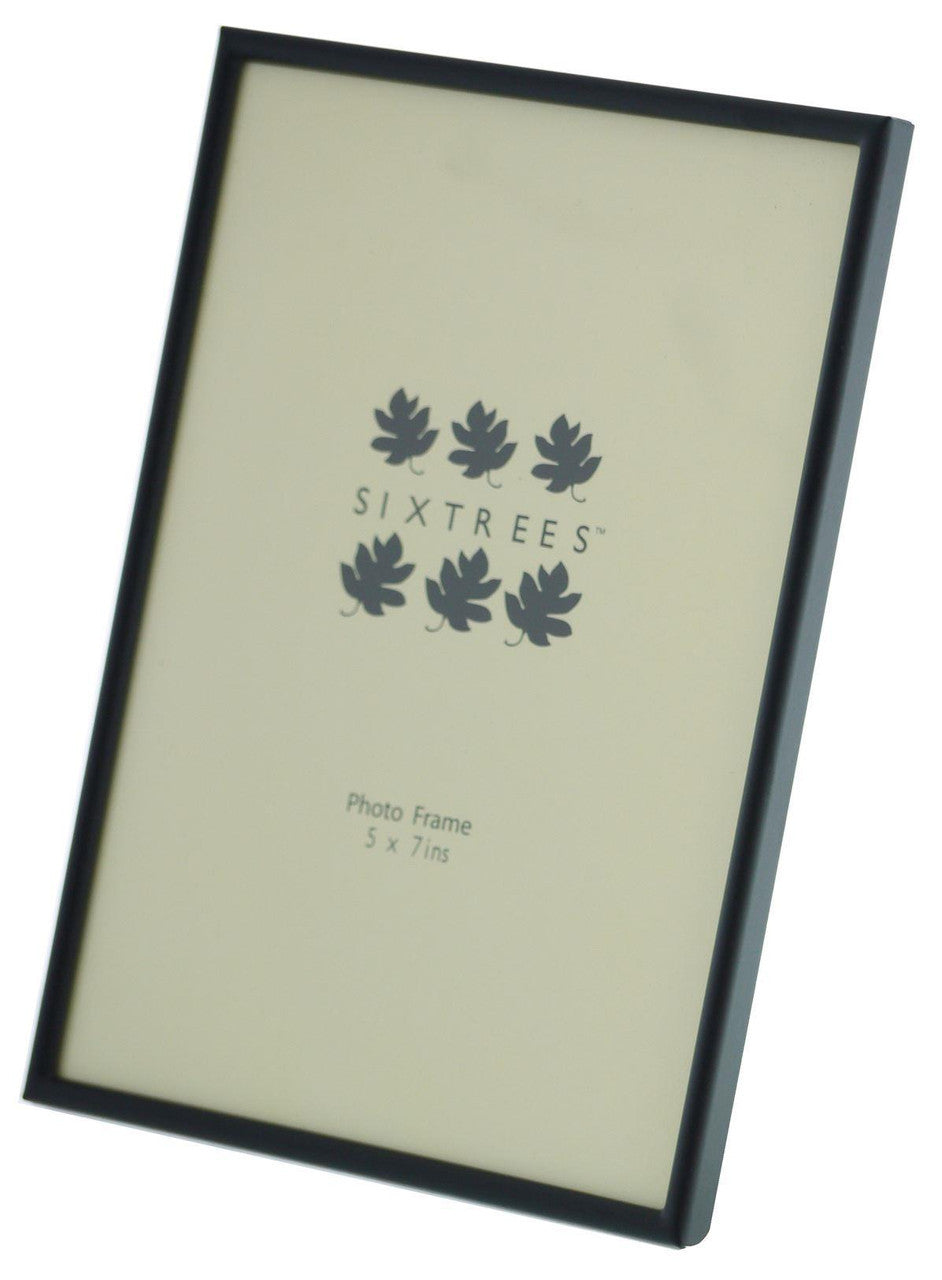Sixtrees Cambourne Satin Black Metal 5 x 7 inch Photo Frame