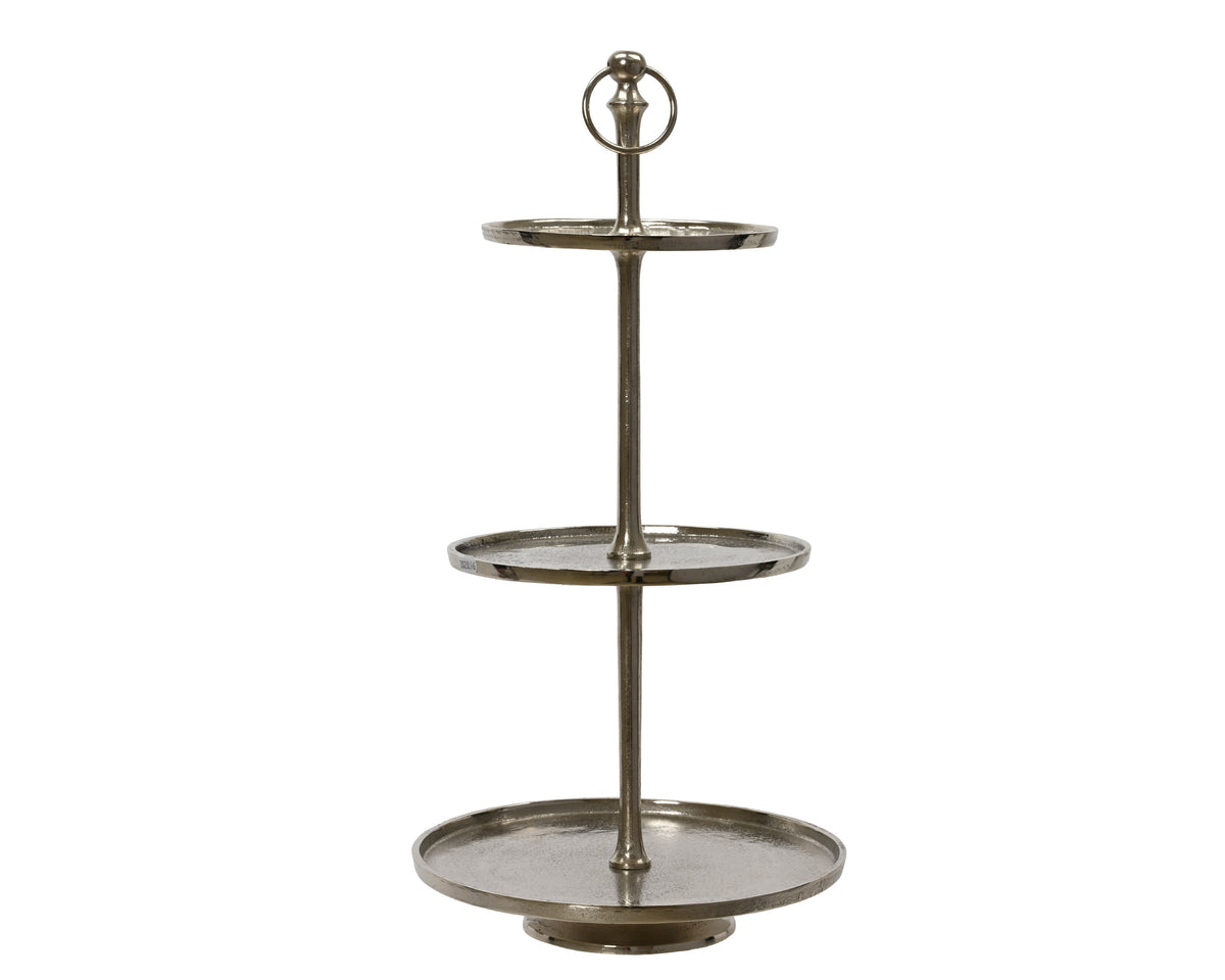 Decoris Etagere 3-Tier Aluminium Silver 60 cm