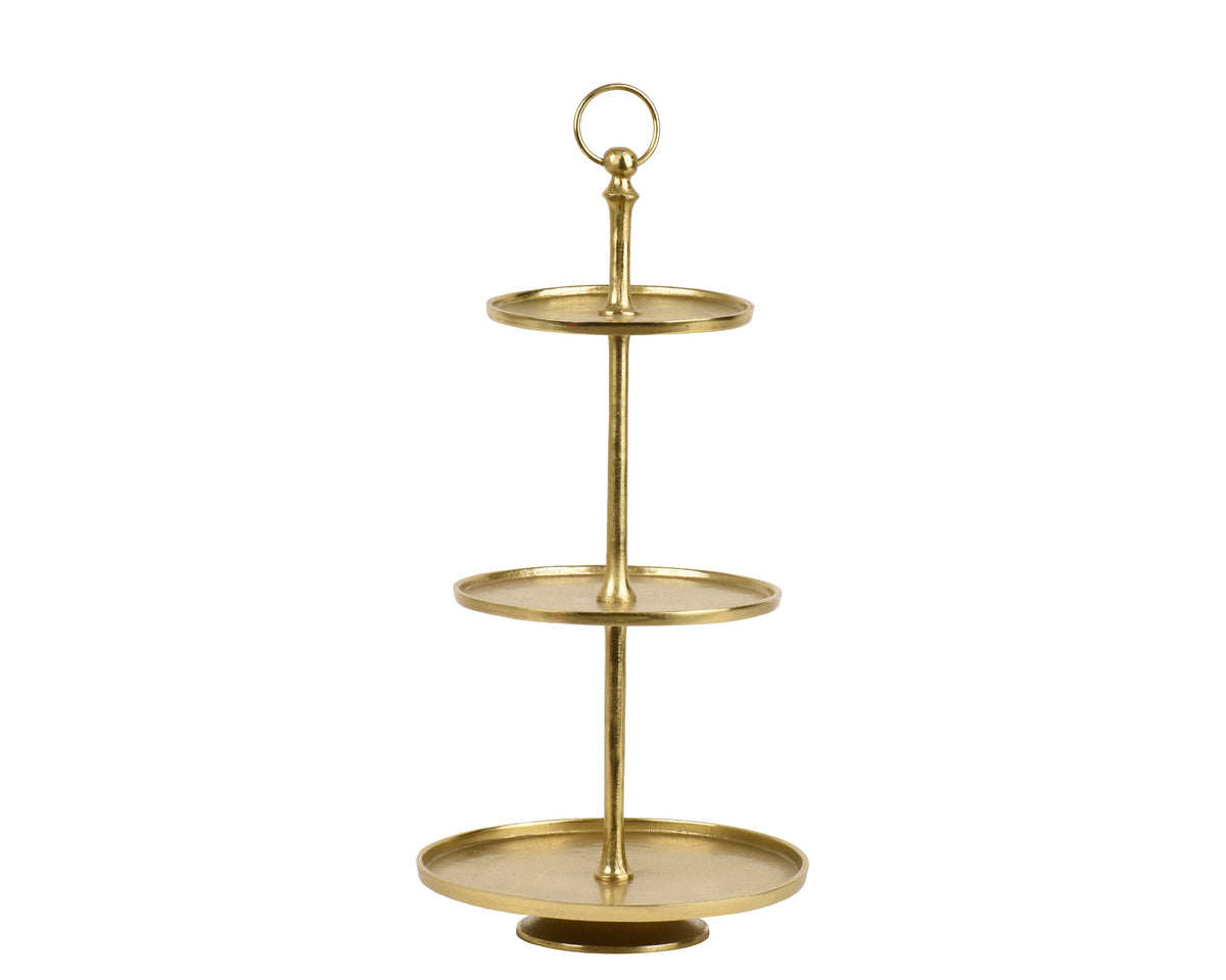 Decoris Etagere 3-Tier Gold Aluminium 60 cm