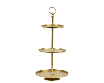 Decoris Etagere 3-Tier Gold Aluminium 60 cm