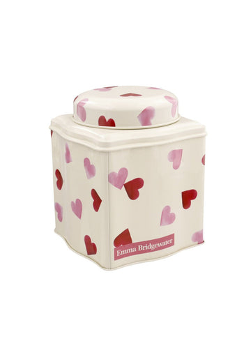 Pink Hearts Dome Lid Wavy Caddy