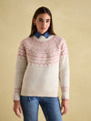 Charlotte Cream Crew Neck Fair Isle Jumper