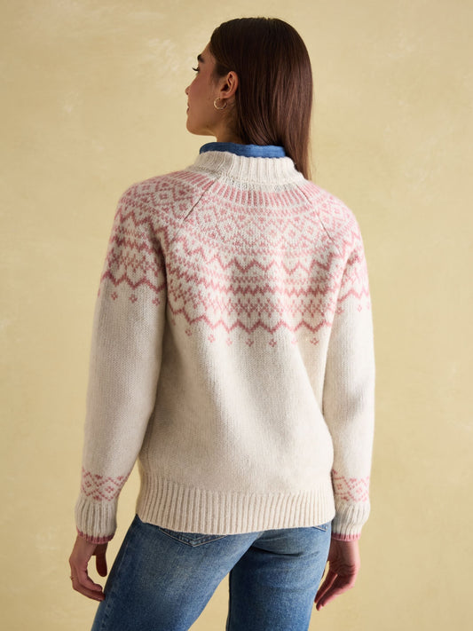 Charlotte Cream Crew Neck Fair Isle Jumper