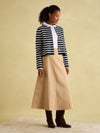 Constance Navy & White Striped Cotton Cardigan