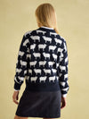 What The Flock Navy/White Intarsia Sheep Jumper