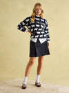 What The Flock Navy/White Intarsia Sheep Jumper